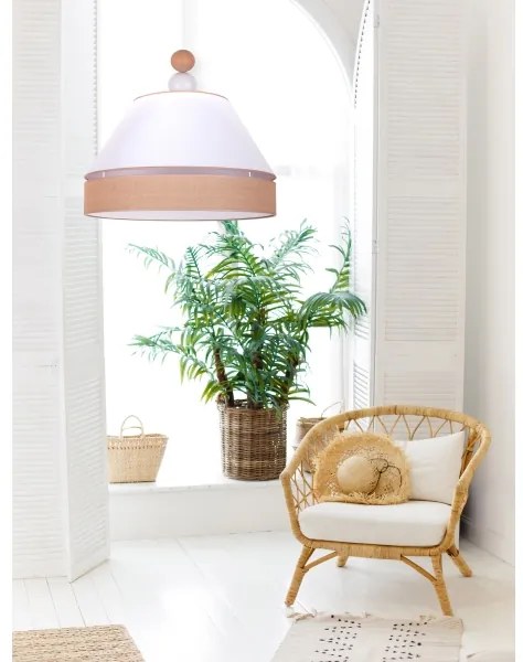 Duolla - Lustră pe cablu AVIGNON 1xE27/15W/230V d. 60 cm albă/maro