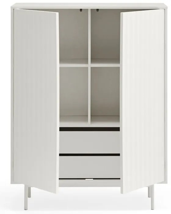 Comodă înaltă albă 97x130 cm Sierra - Teulat