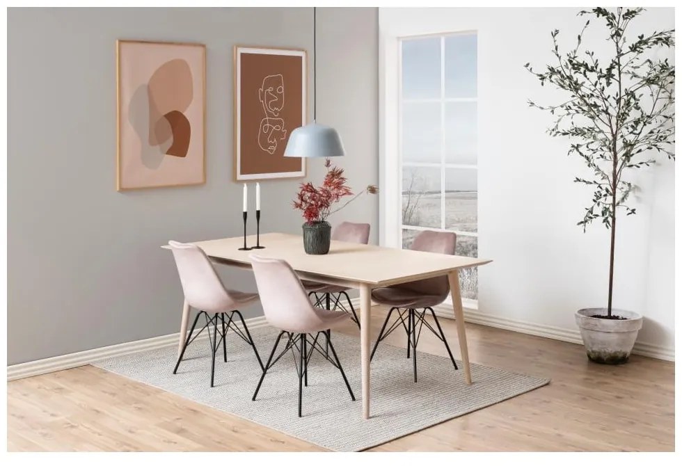 Scaun de dining negru/roz Eris – Actona