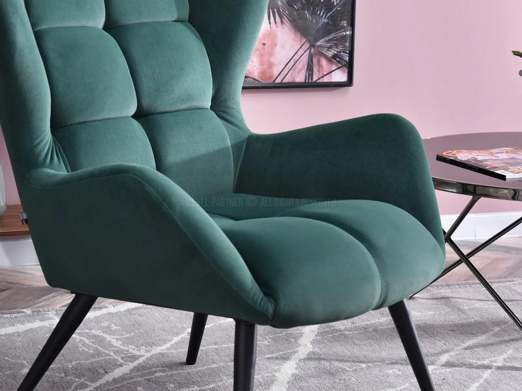Fotoliu Kikino (verde + negru). Promo -25%. 1110129