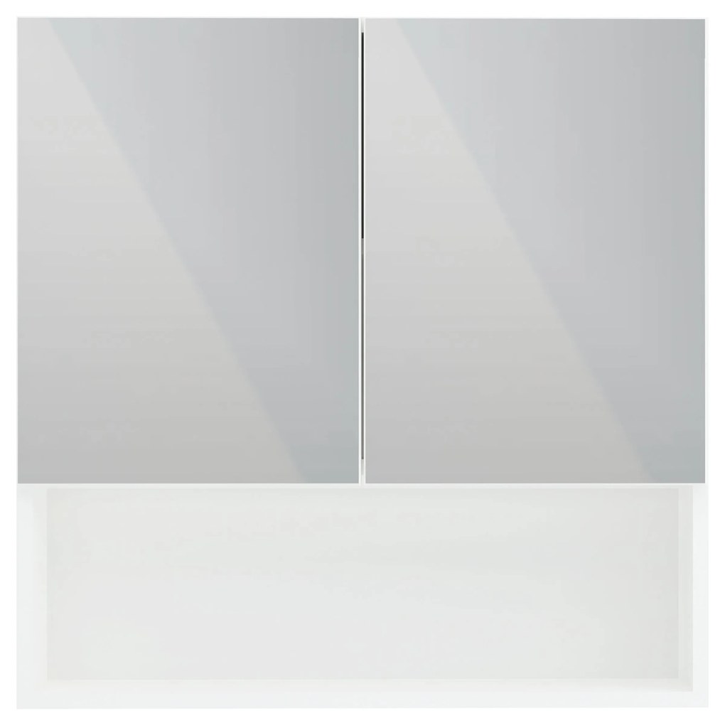Corp Baie Tejo, Suspendat, 2 Usi, Alb, cu oglinzi, 70 x 17 x 70 cm