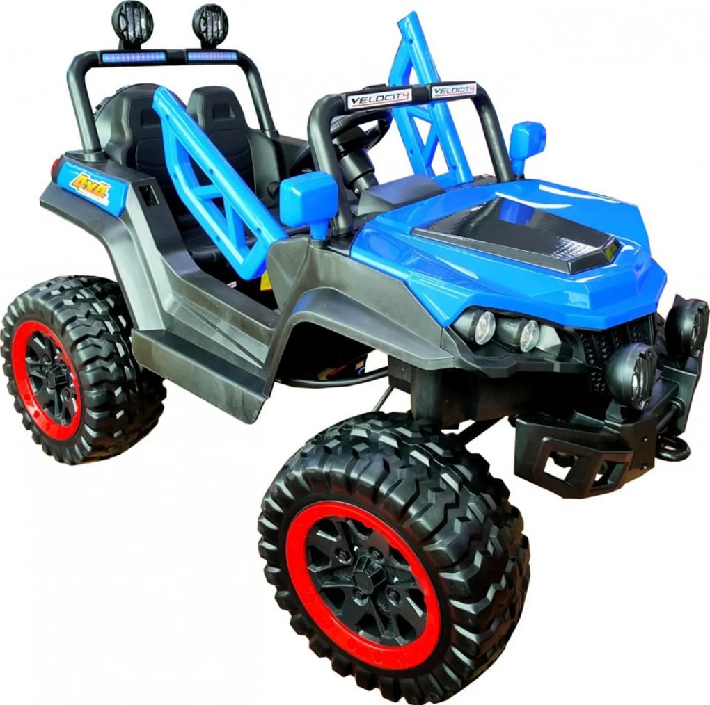 Masinuta Electrica cu acumulator pentru copii NOVOKIDS™ M-Buggy UTV, Cu faruri luminoase, Roti din cauciuc EVA, Telecomanda, 3-9 ani , max 30 kg ,