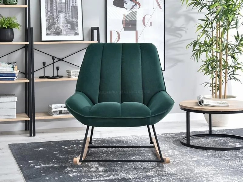 Fotoliu Bertie (verde + fag negru). 1109880