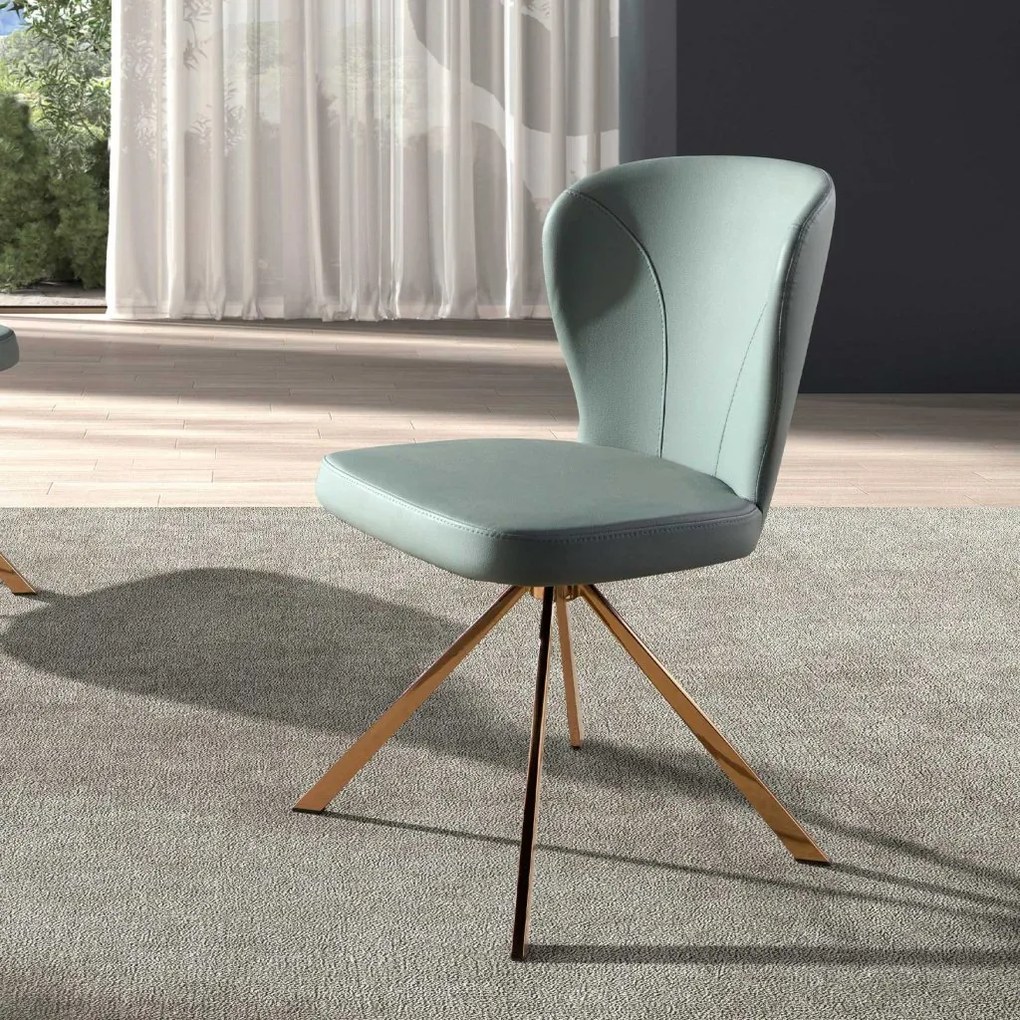 Scaun pivotant piele sintetica verde deschis Chair
