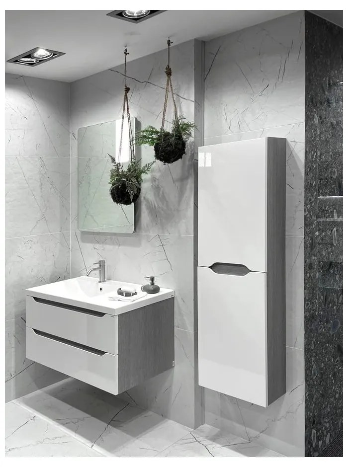 Chiuvetă albă din compozit mineral 90x48 cm Luciola – Sapho