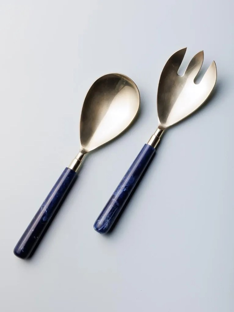 Set 2 ustensile pentru servire salata, din otel,Bill