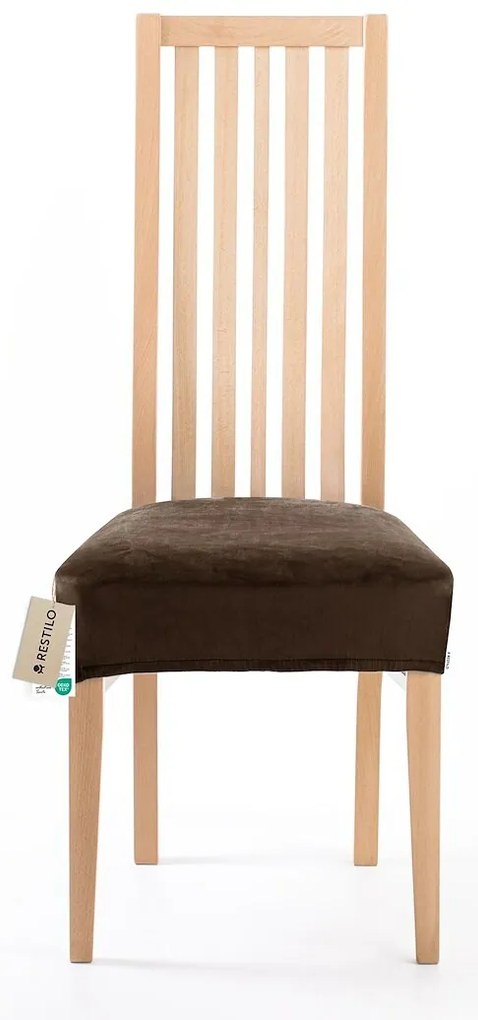 Restilo Husă elastică pentru scaun Sento maroînchis, 40 x 40 + 5 cm