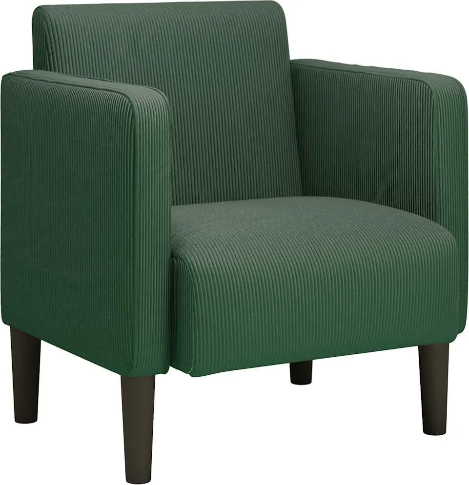 vidaXL Canapea fotoliu cu cotiere verde închis 54 cm țesătură velur