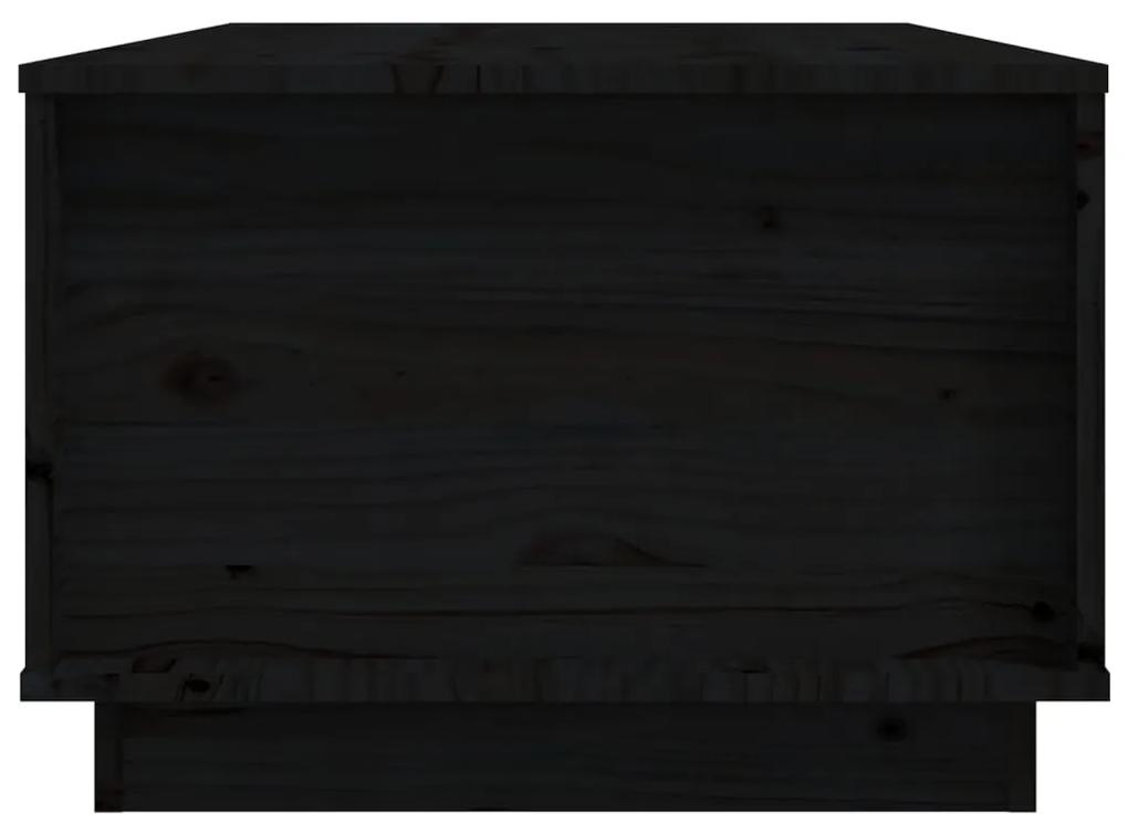 Masuta de cafea, negru, 100x50x35 cm, lemn masiv de pin 1, Negru
