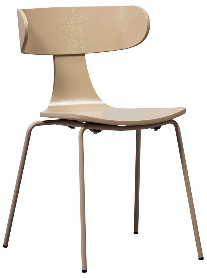 Scaun de dining în culoare naturală stivuibil cu aspect de lemn de frasin Form – WOOOD