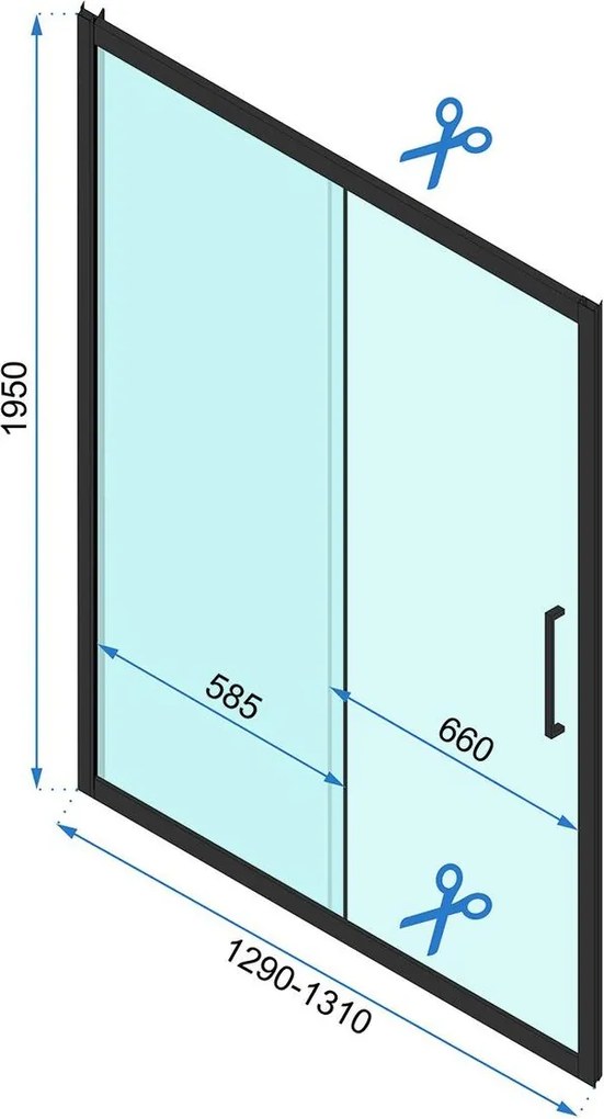 Cabina dus Rapid Slide 160x80 cm crom