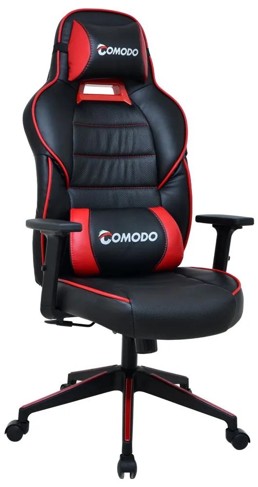 Fotoliu de birou gaming Nobute (roșu + negru) . 1093831