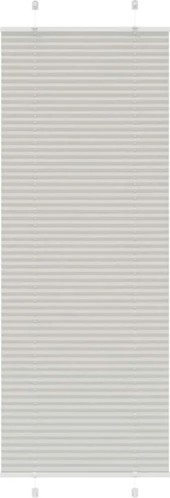 vidaXL Jaluzea plisată gri deschis 75x200cm Lățime țesătură 74,4 cm