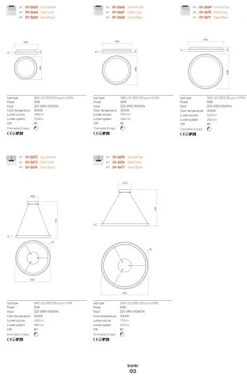 Lustră LED dimabilă pe cablu Redo 01-2674 ICONIC LED/50W/230V d. 58 cm negru