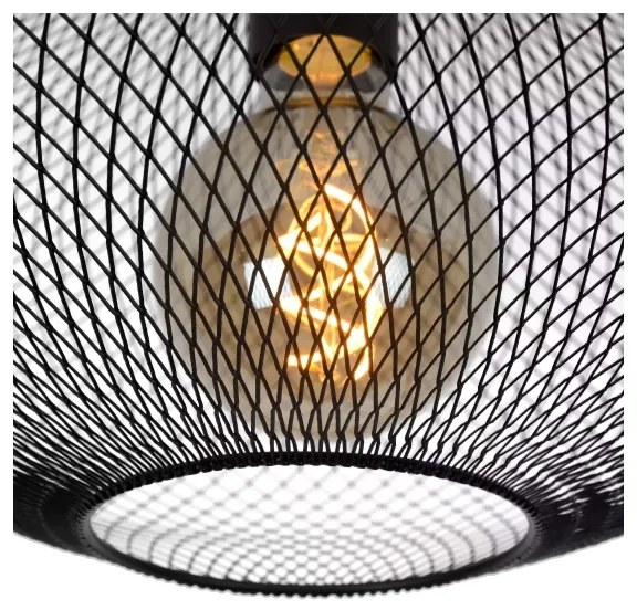 Plafonieră MESH 1xE27/40W/230V neagră Lucide 21123/45/30