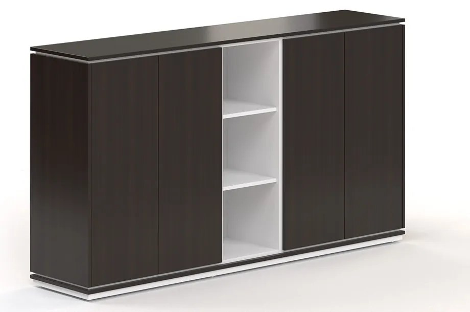 Dulap mediu Creator 202,2 x 44,5 x 115,5 cm, alb / wenge