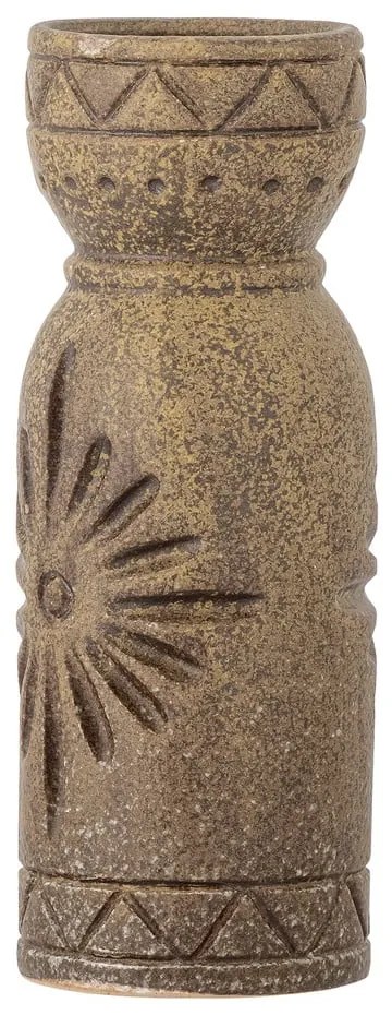 Vază maro din gresie lucrată manual (înălțime 21 cm) Gerde – Bloomingville