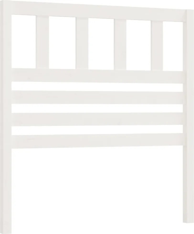 vidaXL Tăblie de pat, alb, 81x4x100 cm, lemn masiv de pin