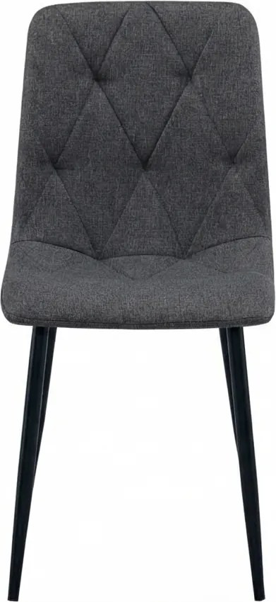 Scaun gri inchis LIBRA STONE GREY cu picioare negre