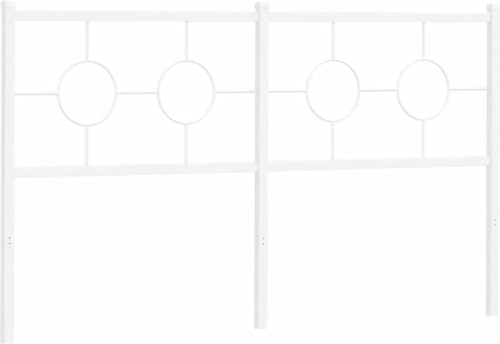 vidaXL Tăblie de pat de schimb metalică, alb, 160 cm