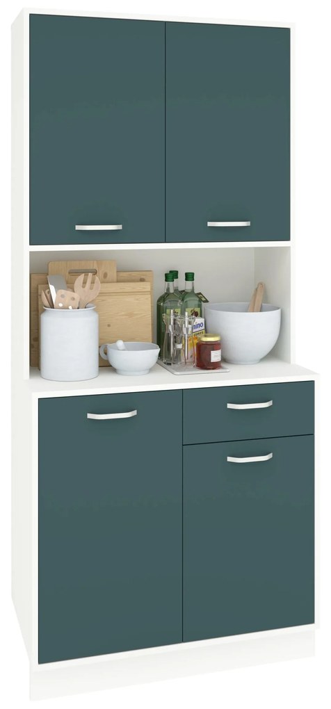 Bufet Oma, Verde Petrol/Alb, L 84 cm