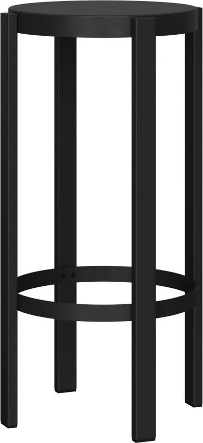 Scaun de bar negru din oțel (înălțime șezut 75 cm) Doon – noo.ma