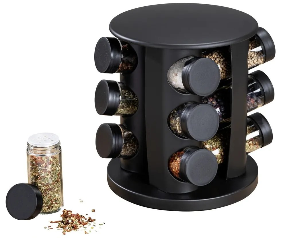 Recipiente pentru condimente cu suport 12 buc. Bruna - Wenko