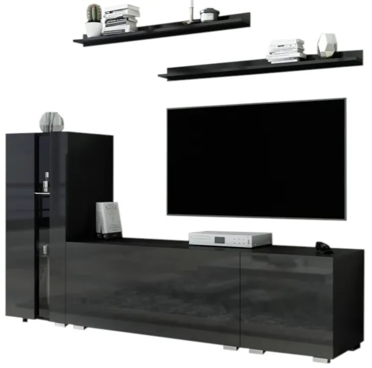 Expedo Set mobilier ELPASO 40, negru/negru luciu