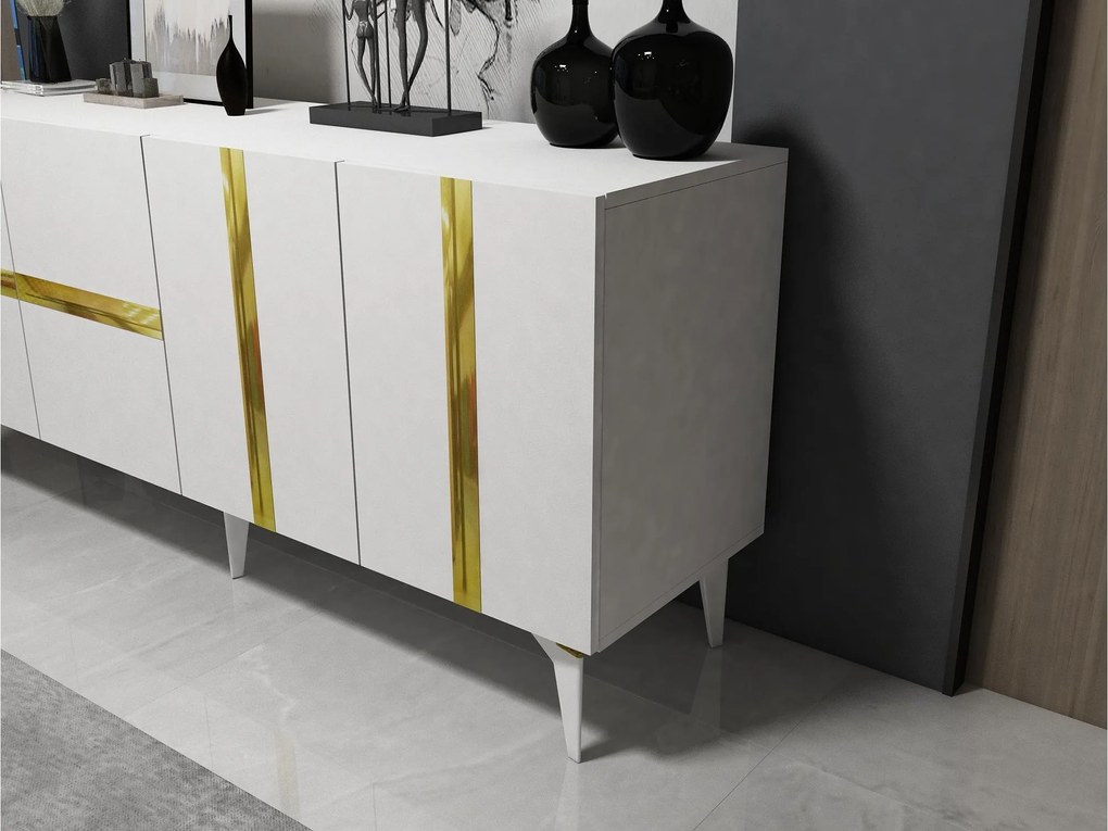 Dulap Vekika 1 (alb + auriu) . 1093525