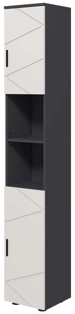 kleankin Dulap de Baie, Badschrank, Rafturi Reglabile, Pl?ci din Lemn Comprimat, Gri Deschis | Aosom Romania