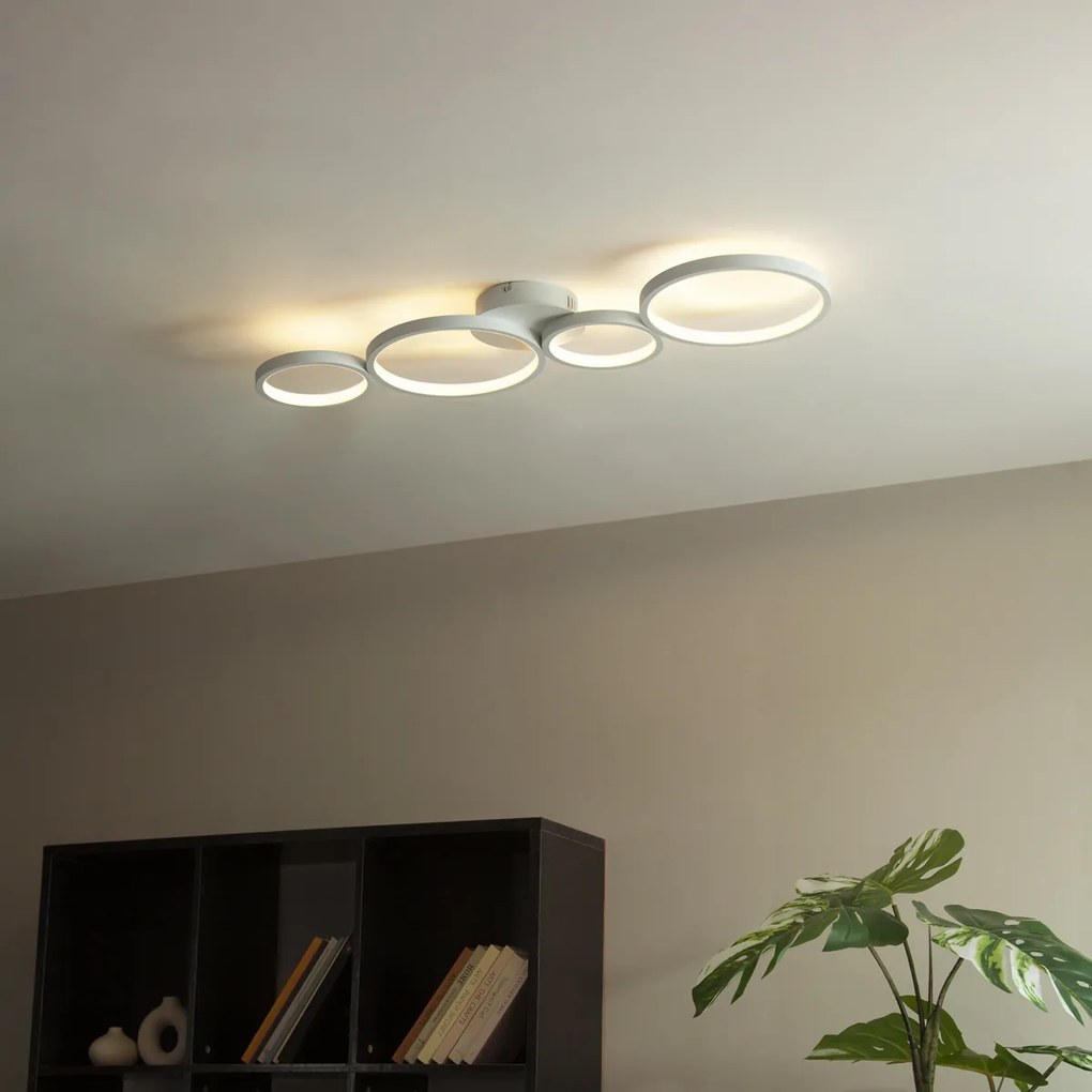 Plafoniera alba cu LED 3 trepte de dimming 4 lumini - Lupolo