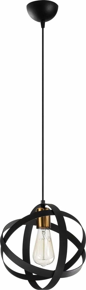 Lustra GEZEGEN 6101, negru, metal, 25x35-121 cm