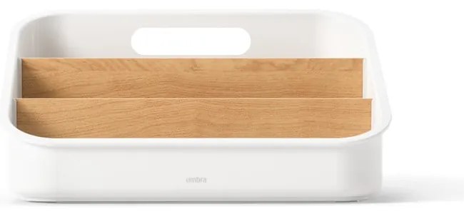 Organizator de baie alb pentru cosmetice din plastic Bellwood – Umbra