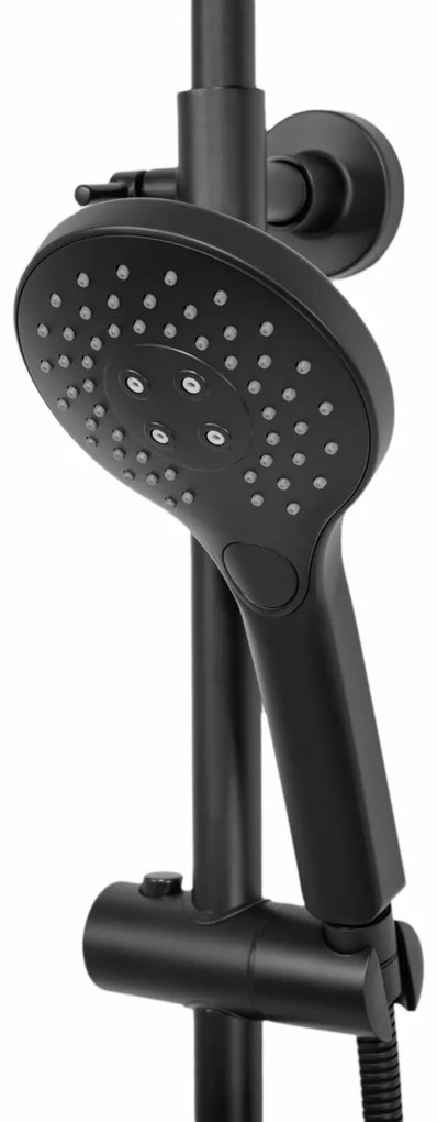 Baterie de dus cu termostat Vincent neagra