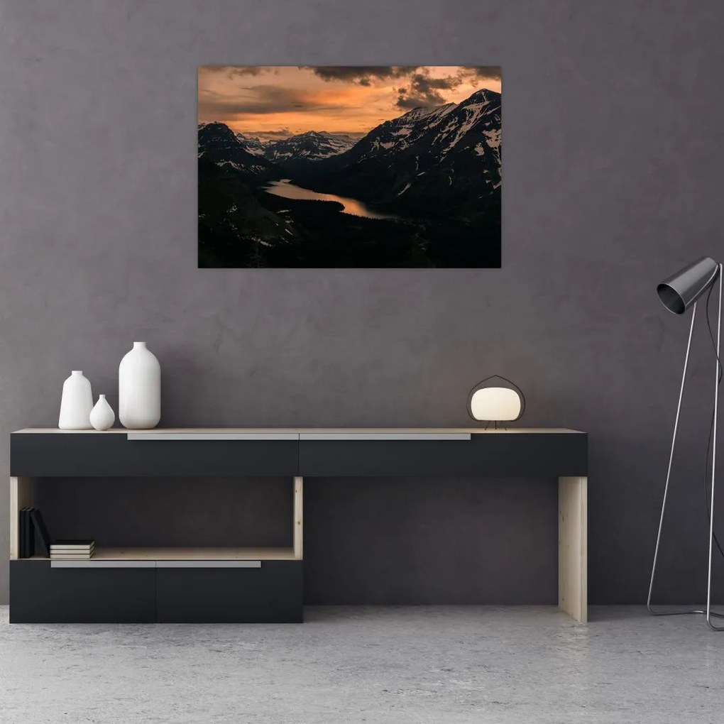 Tablou - Lac între munți (90x60 cm)