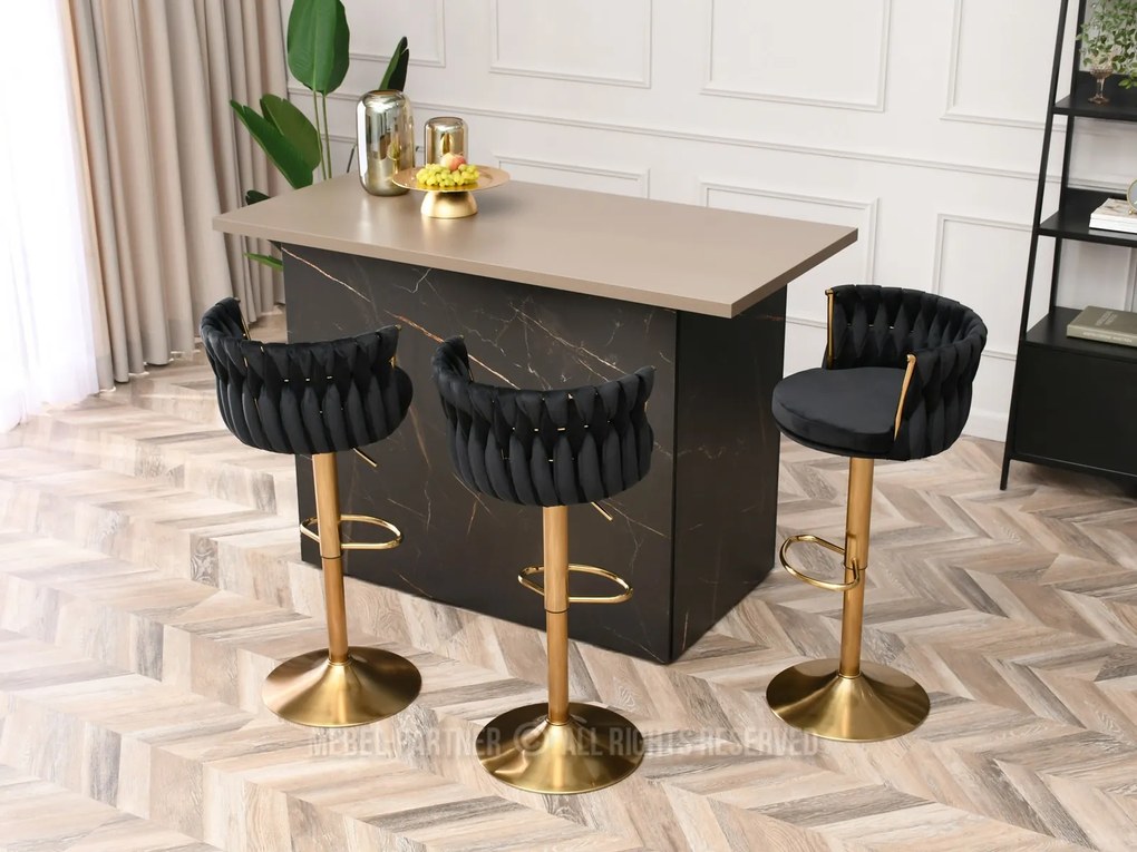 Scaun Adel (negru + auriu). 1110641