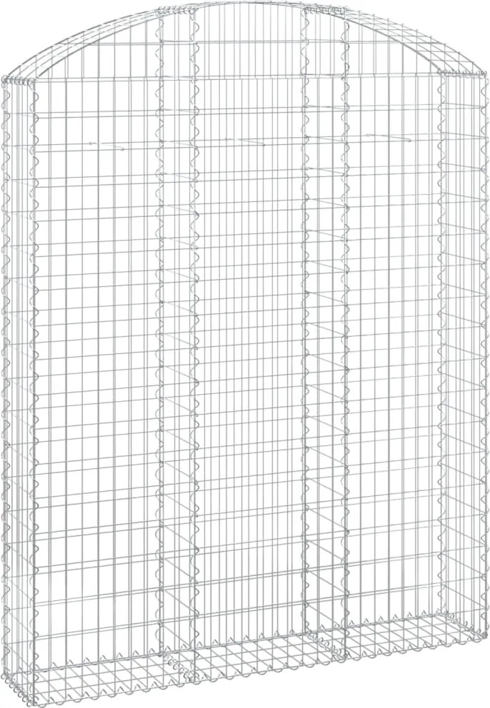 vidaXL Coș gabion arcuit, 150x30x180/200 cm, fier galvanizat