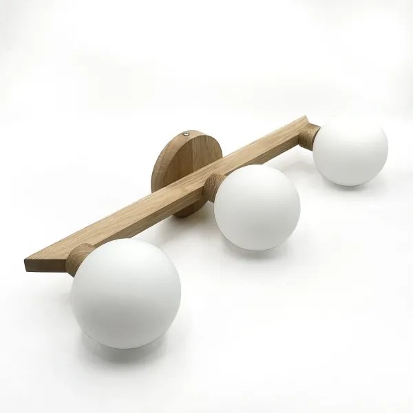 Lustră aplicată ANTONIO 3xG9/5W/230V stejar/alb