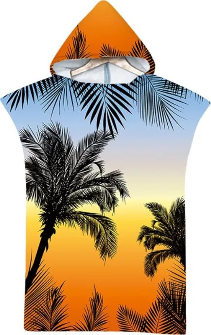 Poncho de plaja PALM BEACH colorat 80x145 cm