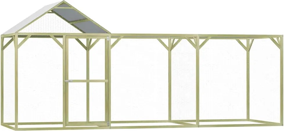 vidaXL Coteț pentru păsări, 4,5 x 1,5 x 2 m, lemn de pin tratat