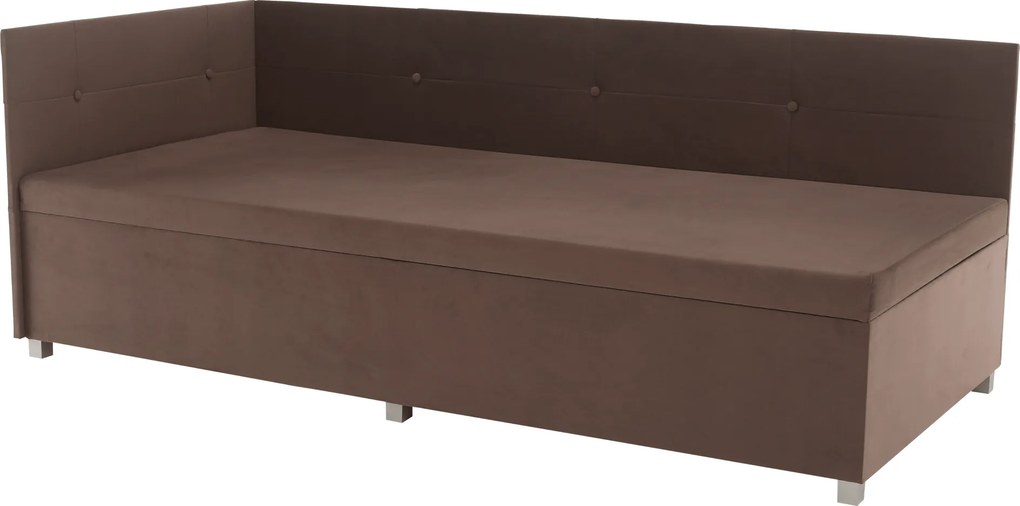 Canapea extensibilă cu spaţiu de depozitare, maro Taupe, AURIA UNI