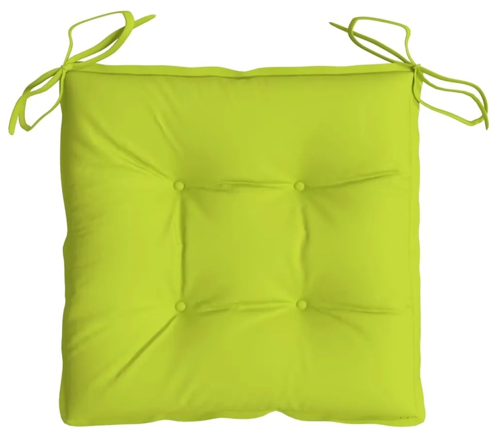 Perne de scaun, 6 buc., verde, 40 x 40 x 7 cm, textil 6, verde aprins, 40 x 40 x 7 cm