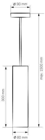 Lustră LATI 1xGU10/8W/230V negru