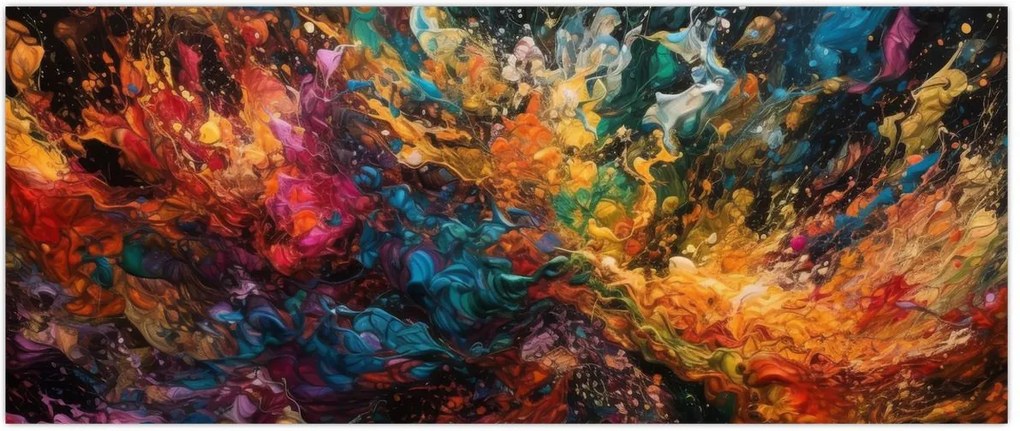 Tablou - Abstracția culorilor II. (120x50 cm)