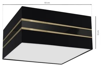 Plafonieră ULTIMO 3xE27/60W/230V neagră