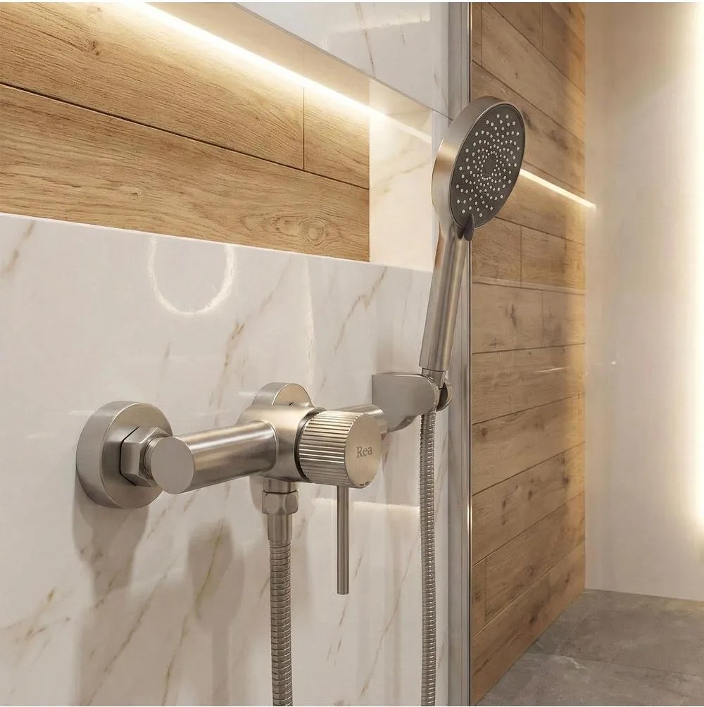 Baterie dus REA Lungo Stripe crom periat