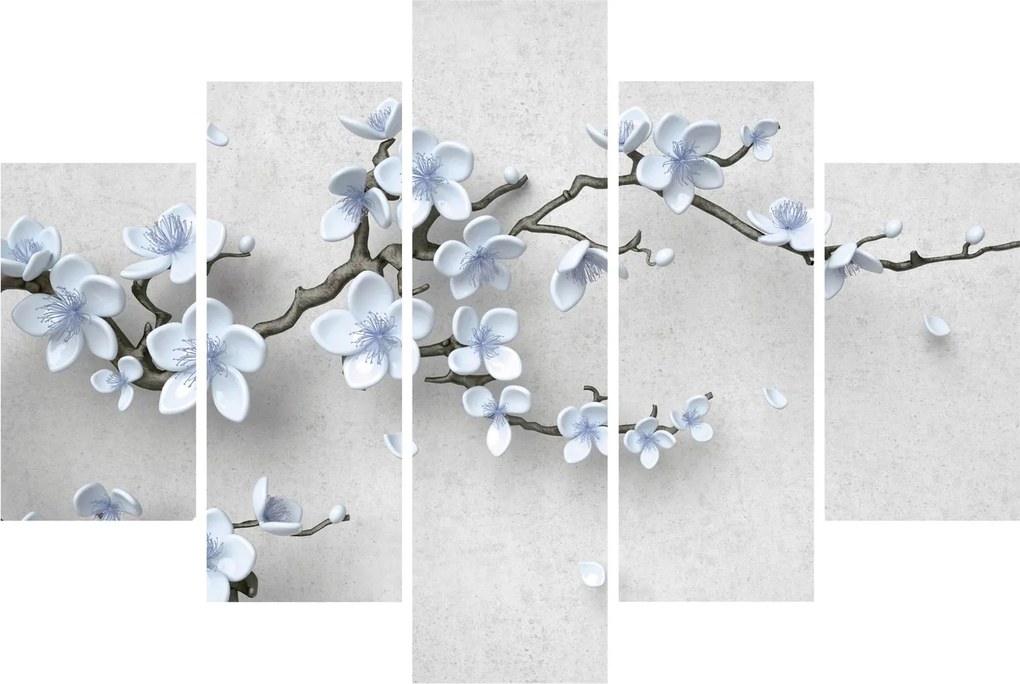 Tablou cu flori albastre (150x105 cm)