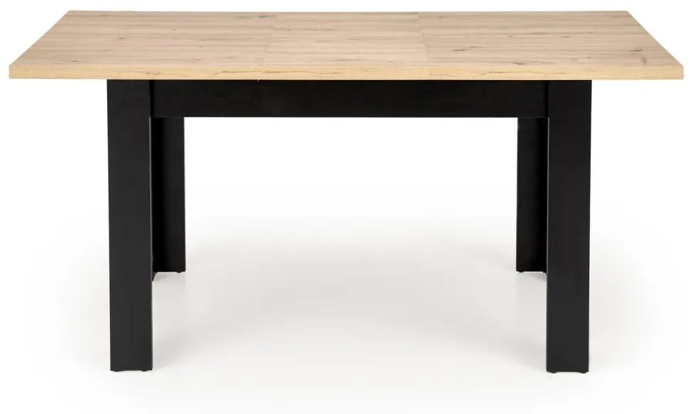 Masa extensibilă Bagio stejar artizan/negru L120-160 cm