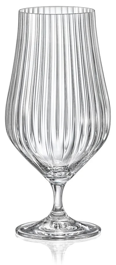 Set 6 pahare na pivo Crystalex Tulipa Optic, 540 ml
