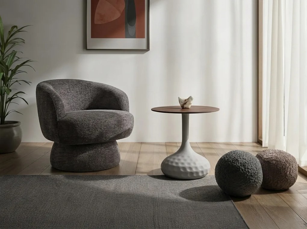 Fotoliu design rotativ COSMIC RAVEN, gri